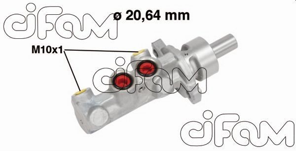 CIFAM 202-709 Brake master cylinder D1: 20,64 mm, Aluminium