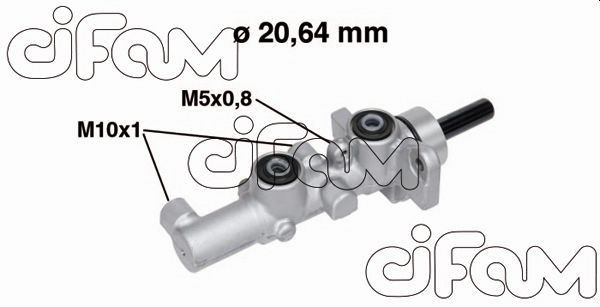 CIFAM 202-734 Brake master cylinder D1: 20,64 mm, Aluminium