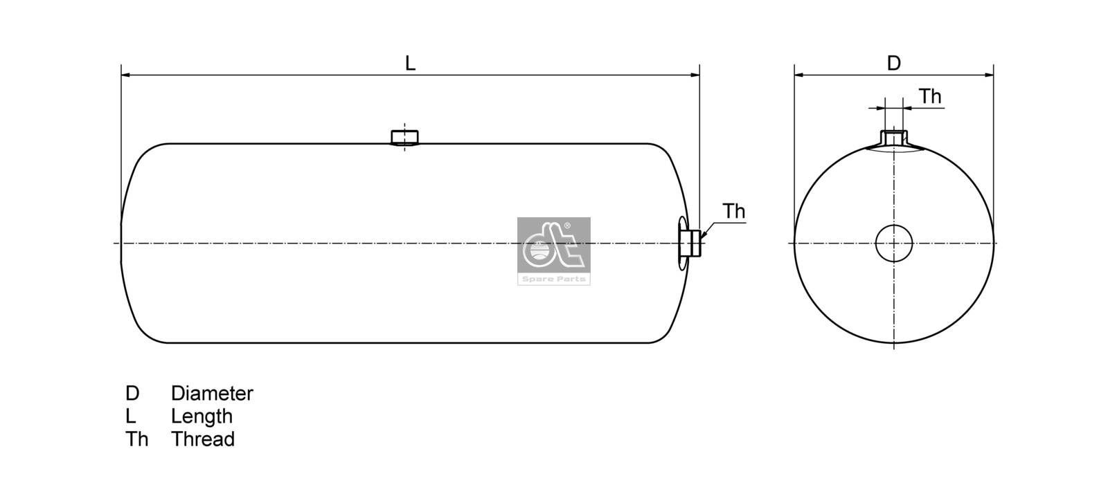 DT Spare Parts Luftbehälter, Druckluftanlage 1.18396
