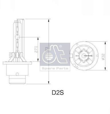 DT Spare Parts | Glühlampe, Hauptscheinwerfer 1.21595