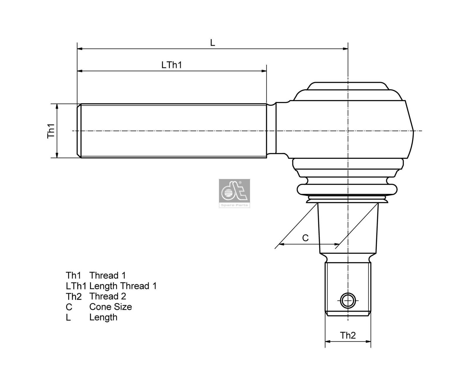 DT Spare Parts | Rotule de direction 2.53158