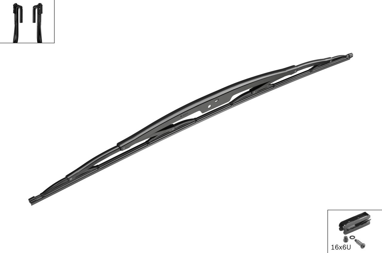 BOSCH Twin 3 397 018 198 Wiper blade 1000 mm, Standard, Hook fixing
