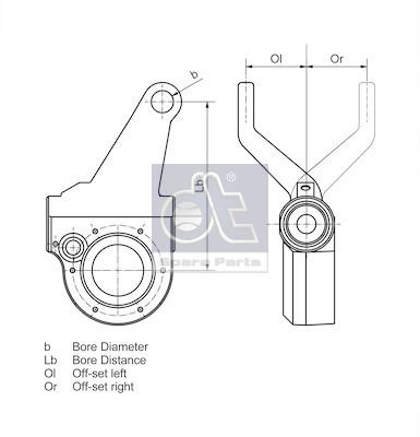 DT Spare Parts Gestängesteller, Bremsanlage 3.62412