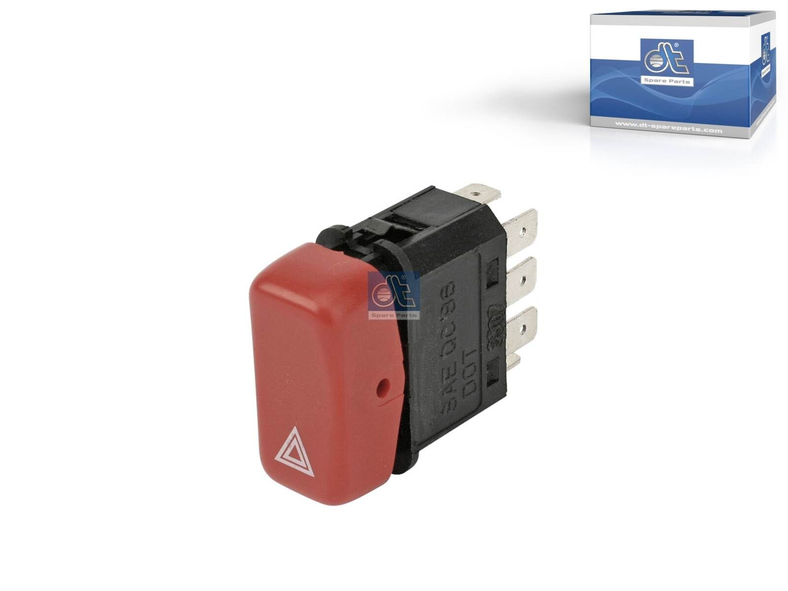 DT Spare Parts 4.60638 Hazard Light Switch 8-pin connector, 24V