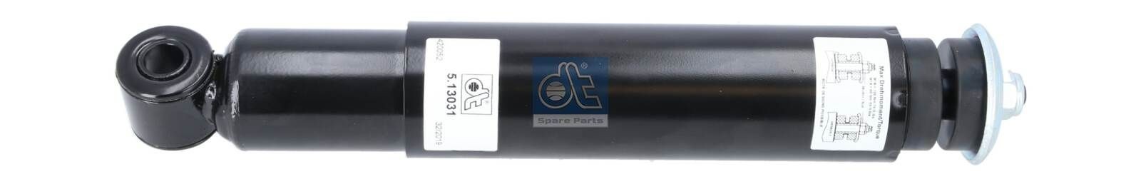 DT Spare Parts 5.13031 Shock absorber Front Axle, Oil Pressure, Telescopic Shock Absorber, Bottom eye, Top pin