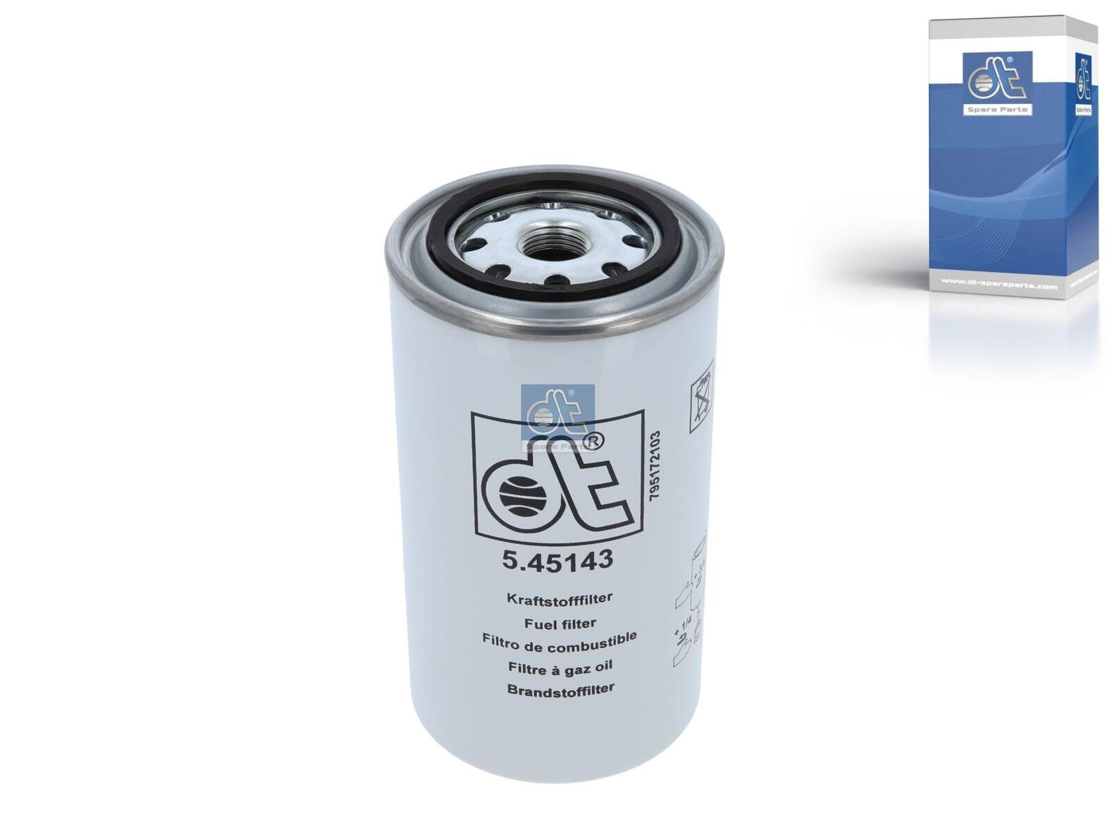 H296WK DT Spare Parts Spin-on Filter Height: 182mm Inline fuel filter 5.45143 buy