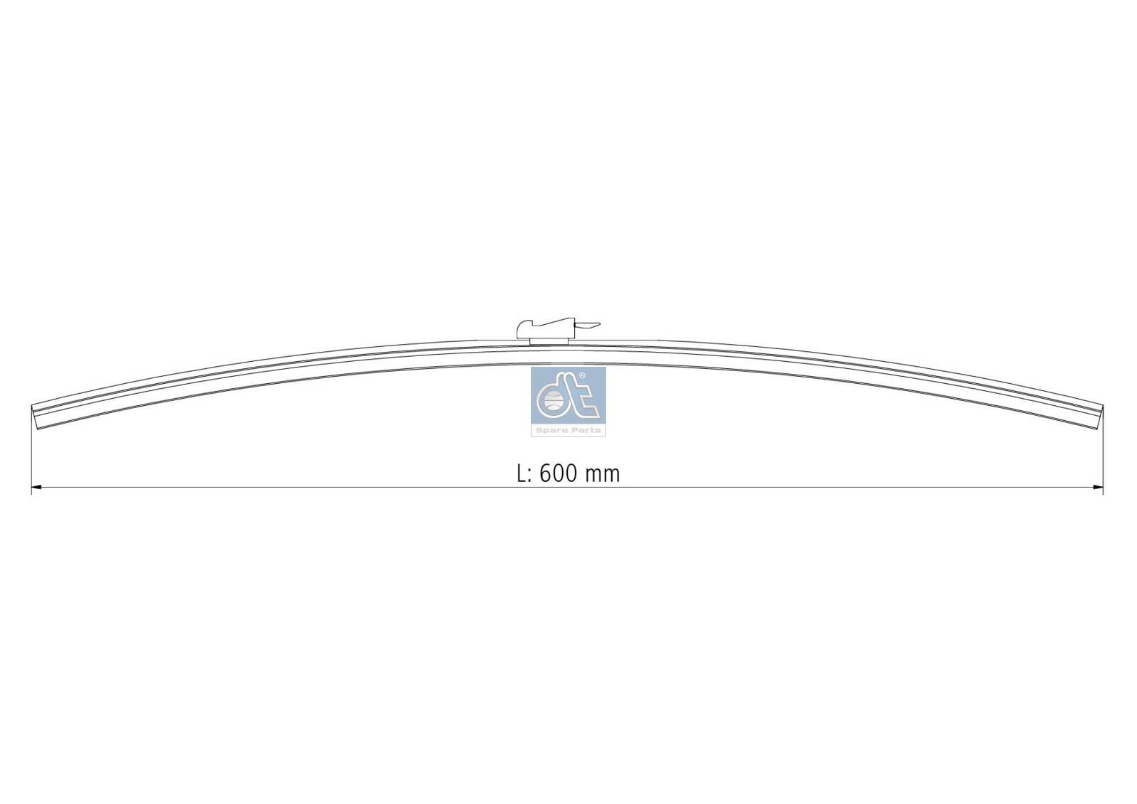 Windshield wipers DT Spare Parts Flat 600 mm, Beam - 5.63175