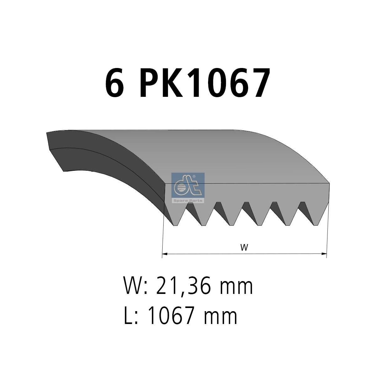 Peugeot 1007 Ribbed belt 7341321 DT Spare Parts 6.31511 online buy
