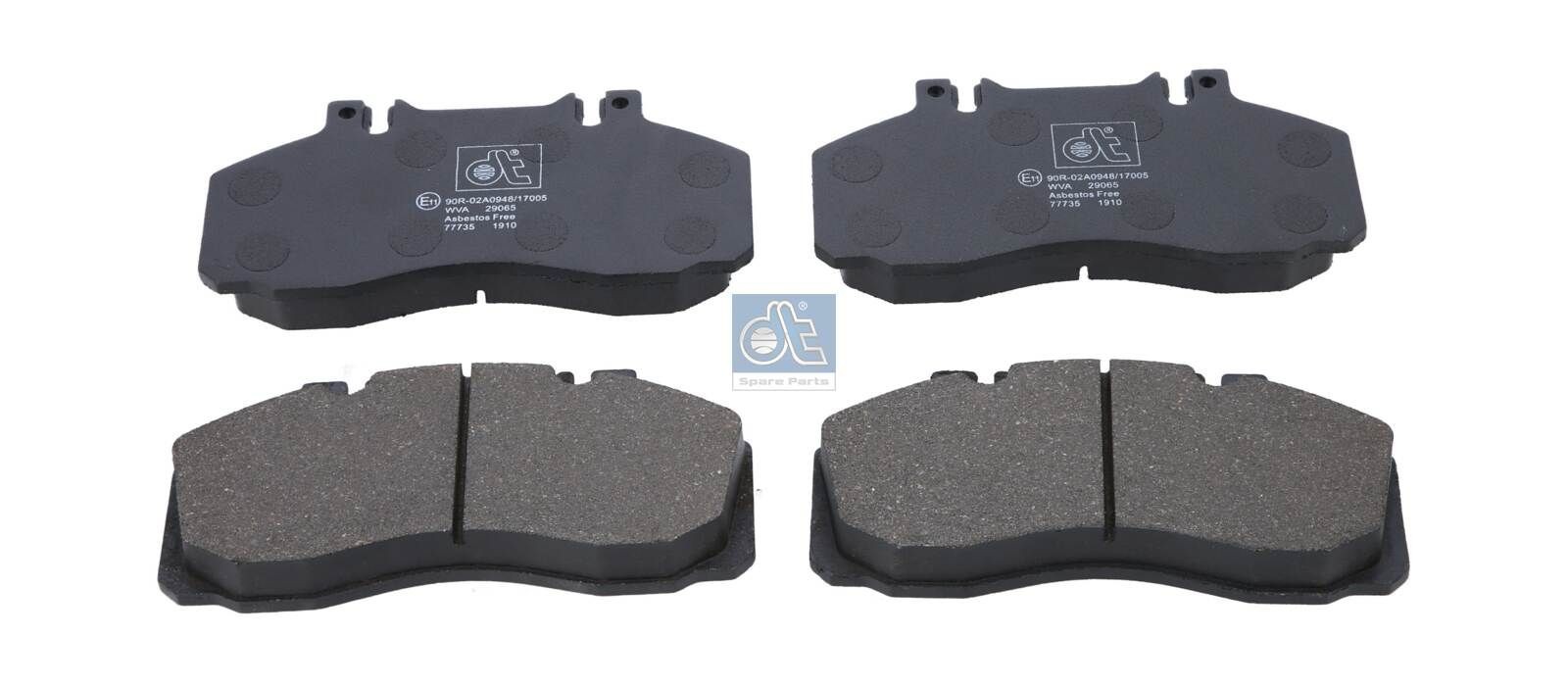 29065 DT Spare Parts Front Axle Height: 86mm, Width: 175mm, Thickness: 22mm Brake pads 6.95108 buy