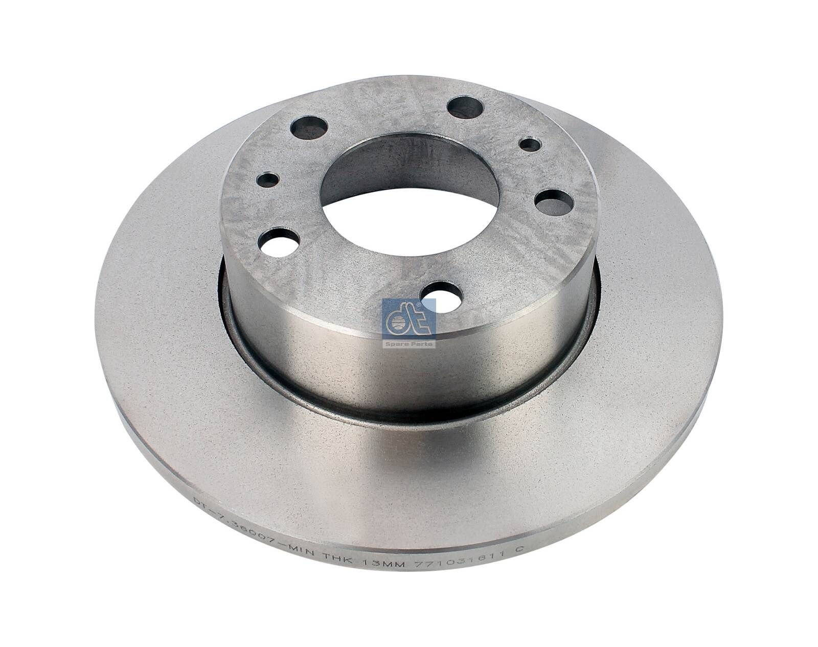 DT Spare Parts 7.36007 Brake disc Rear Axle, 276x16mm, 5x118, solid