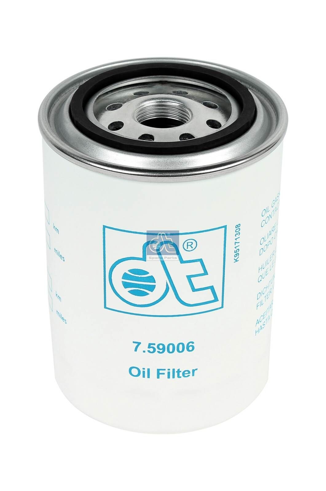 H17W24 DT Spare Parts 7.59006 Oil filter 0299 2188