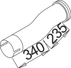 DINEX 54126 Exhaust Pipe Length: 690mm, 230mm, 145mm