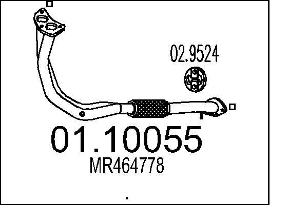 MTS 01.10055 Exhaust pipes MITSUBISHI SAPPORO 1980 price