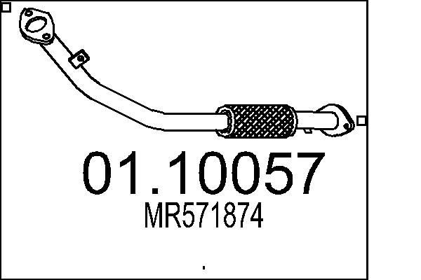 MTS 01.10057 Exhaust pipes MITSUBISHI PAJERO / SHOGUN SPORT 2011 in original quality