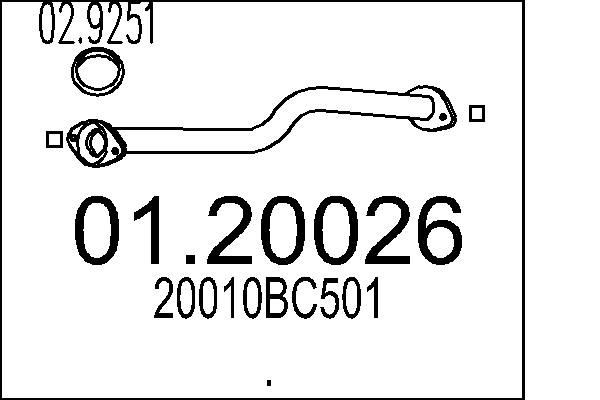 MTS 01.20026 Exhaust Pipe 20010-BC501