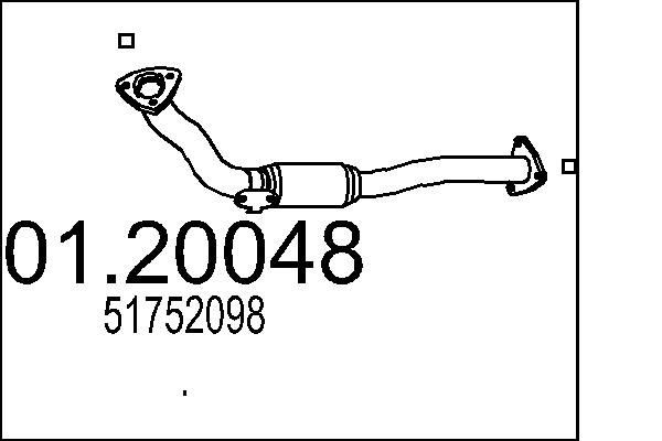 MTS 01.20048 Exhaust Pipe 51752098