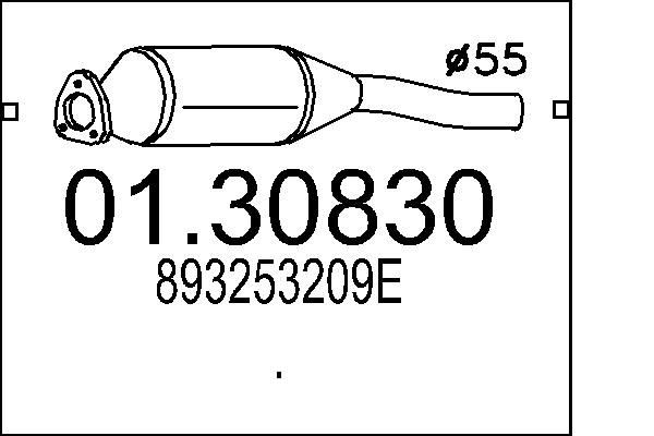 Original 01.30830 MTS Front silencer NISSAN