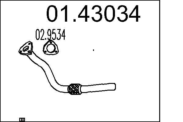 MTS Exhaust pipes Audi A4 B5 new 01.43034