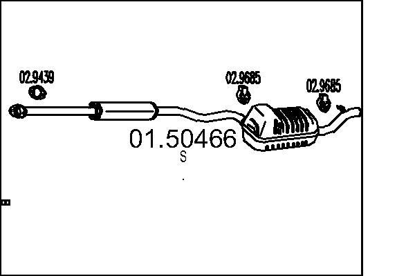 MTS 01.50466 Middle silencer MAZDA experience and price
