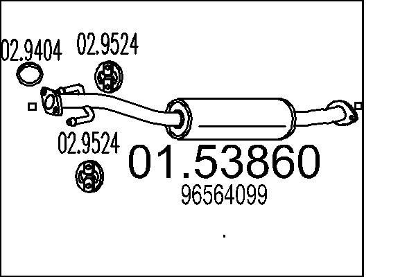 Original 01.53860 MTS Resonator CHEVROLET