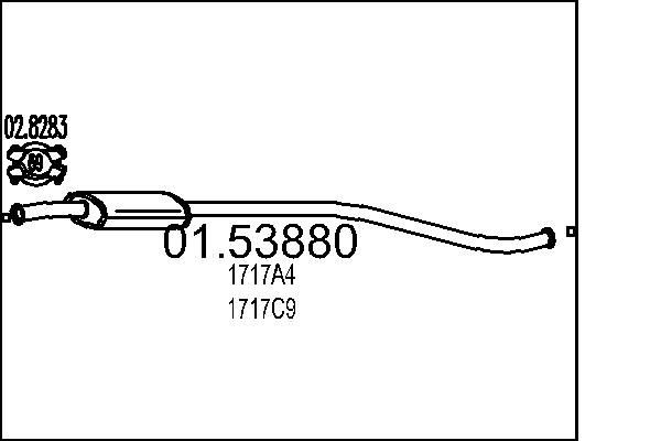 MTS 01.53880 Middle silencer CITROЁN XSARA 1999 price