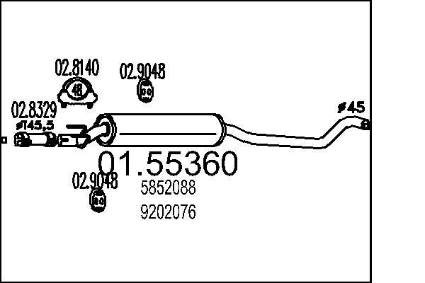 MTS 01.55360 Opel CORSA 2022 Resonator