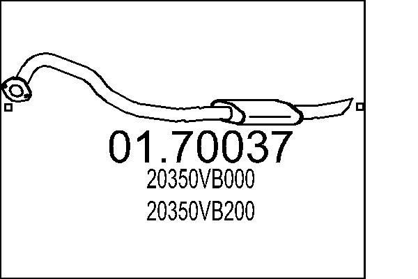 MTS 01.70037 Exhaust pipes NISSAN PATROL 1994 price