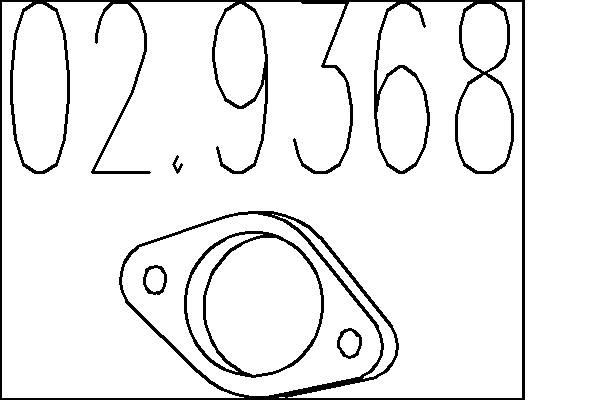 Original MTS Exhaust pipe gasket 02.9368 for NISSAN X-TRAIL