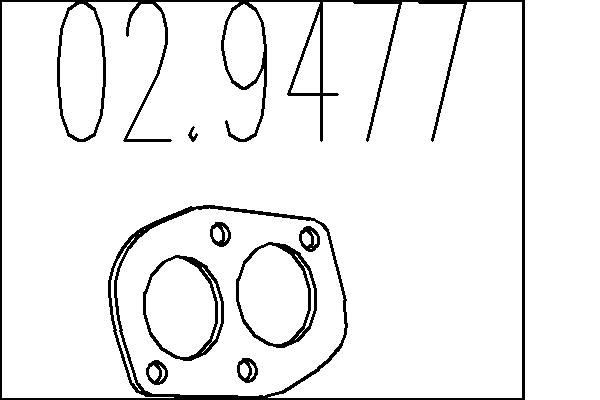 Exhaust pipe gasket MTS - 02.9477