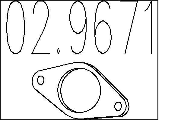 MTS 02.9671 Exhaust pipe gasket