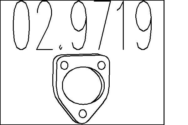 MTS 02.9719 Exhaust pipe gasket