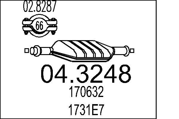 MTS 04.3248 Catalytic converter 1706-32