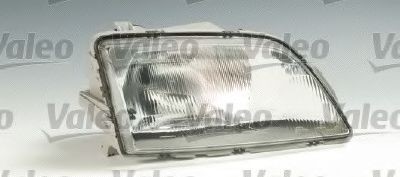 VALEO 082650 Headlight Left, H4, Halogen, with low beam, with high beam, with outline marker light, for right-hand traffic, without bulb