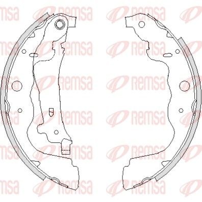 ZCA423700 REMSA Rear Axle, Ø: 228 x 42 mm, with lever Width: 42mm Brake Shoes 4237.00 buy