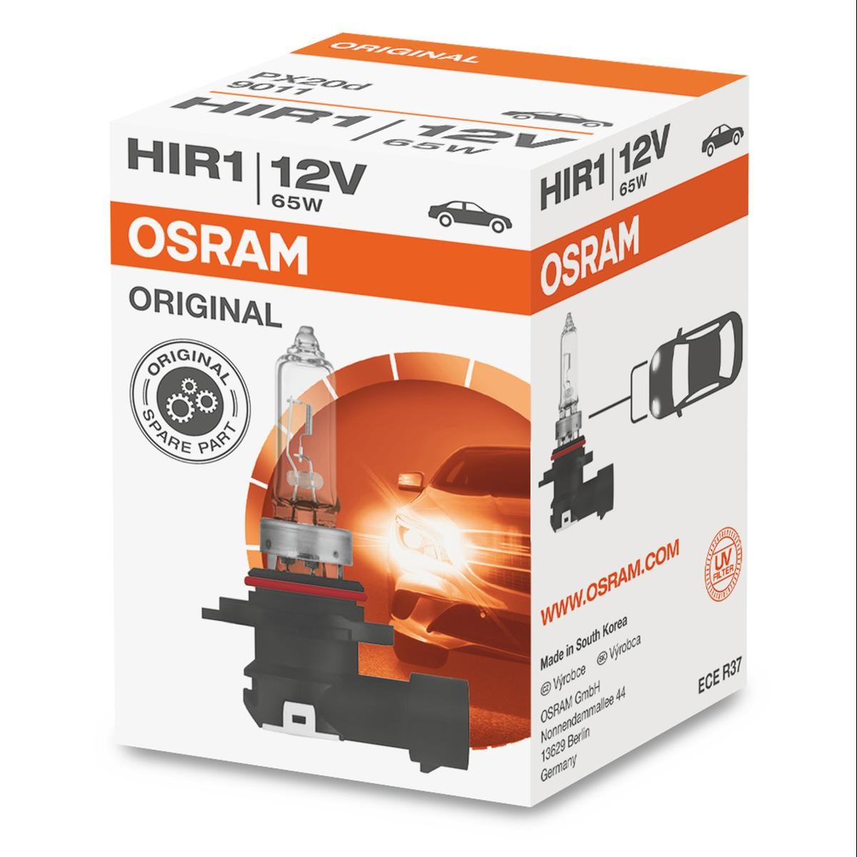 HIR1 OSRAM ORIGINAL LINE Socket Bulb 12V 65W PX22d, Halogen, ORIGINAL High beam bulb 9011 buy