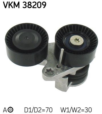 SKF Ø: 70 / 70mm Tensioner pulley, v-ribbed belt VKM 38209 buy
