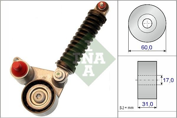 INA 60 mm x 31 mm Width: 31mm Tensioner Lever, v-ribbed belt 533 0107 10 buy
