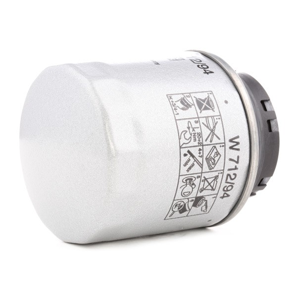 MANN-FILTER W712/94 Engine oil filter 3/4-16 UNF-1B, with two anti-return valves, Spin-on Filter