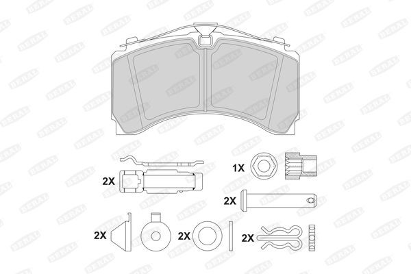 29244 BERAL prepared for wear indicator, with accessories Height: 113,7mm, Width: 207,6mm, Thickness 1: 30mm, Thickness 2: 35mm Brake pads 2924435004172213 buy