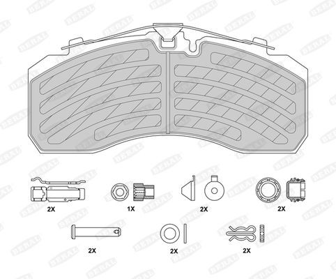 BERAL Brake pad kit 2925330004145504