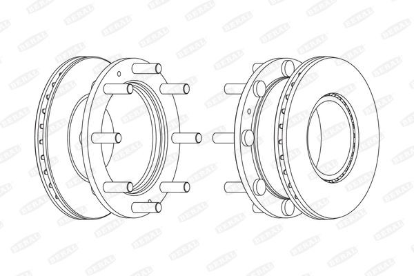 BERAL 377x45mm, 10x151, Vented Ø: 377mm, Num. of holes: 10, Brake Disc Thickness: 45mm Brake rotor BCR308A buy
