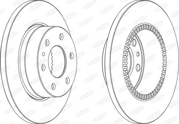 BERAL BCR316A Brake disc 296x16mm, 6, solid