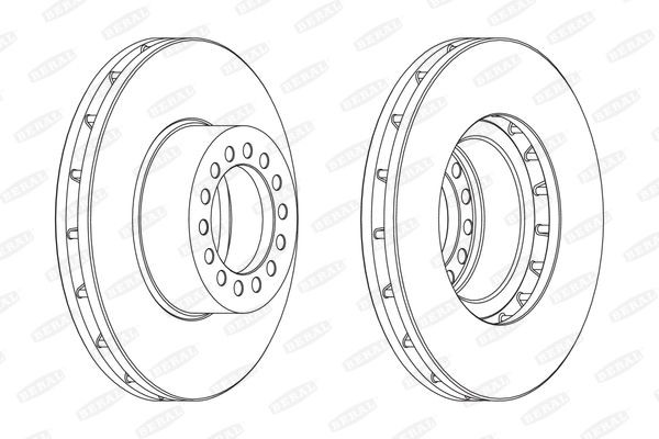 BERAL 377x45mm, 14, Vented Ø: 377mm, Num. of holes: 14, Brake Disc Thickness: 45mm Brake rotor BCR319A buy