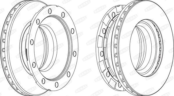 BERAL 430x45mm, 10, Vented Ø: 430mm, Num. of holes: 10, Brake Disc Thickness: 45mm Brake rotor BCR336A buy
