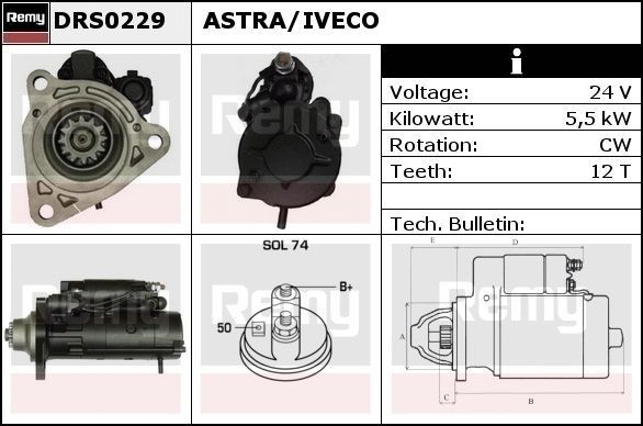 DELCO REMY DRS0229 Anlasser für ASTRA HD 8 LKW in Original Qualität