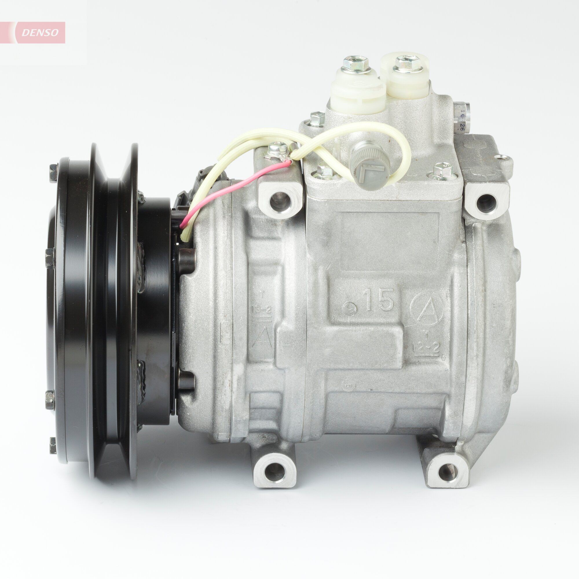 DENSO DCP99820 Air conditioning compressor 10PA15C, 24V, PAG 46, R 134a, with magnetic clutch