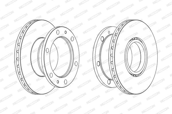 FERODO 244x7mm, 6, solid Ø: 244mm, Num. of holes: 6, Brake Disc Thickness: 7mm Brake rotor DDF011-1 buy