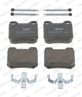 FERODO PREMIER FDB1117B Brake pad set not prepared for wear indicator, with accessories, with guide bolts