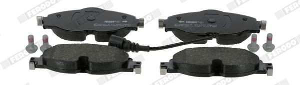 FERODO 25086 Disc pads incl. wear warning contact, with accessories