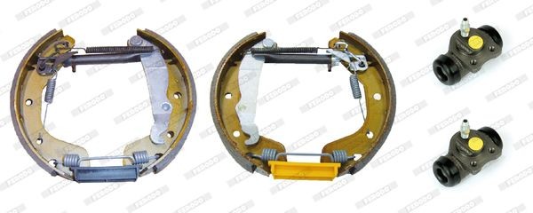Opel COMBO Brake set, drum brakes 7432435 FERODO FMK223 online buy